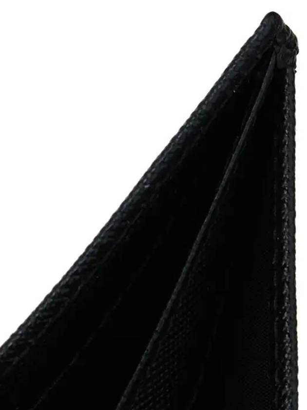 Triangle Logo Saffiano Half Wallet Black - PRADA - BALAAN 11