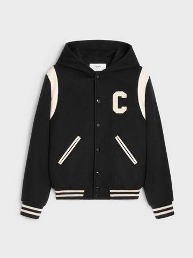 Teddy Cashmere Wool Hooded Jacket Black - CELINE - BALAAN 2