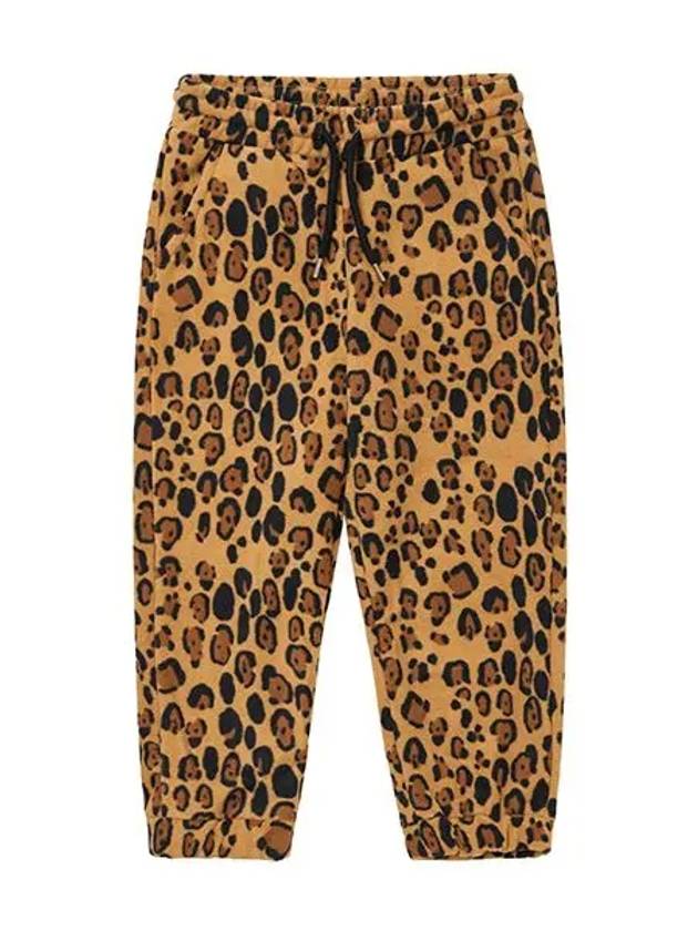 1000005913 Leopard fleece trousers junior long pants - MINI RODINI - BALAAN 2