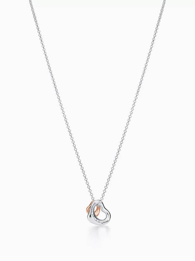 Open Heart Necklace Silver - TIFFANY & CO. - BALAAN 5