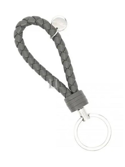 Intrecciato Leather Key Holder Grey - BOTTEGA VENETA - BALAAN 2