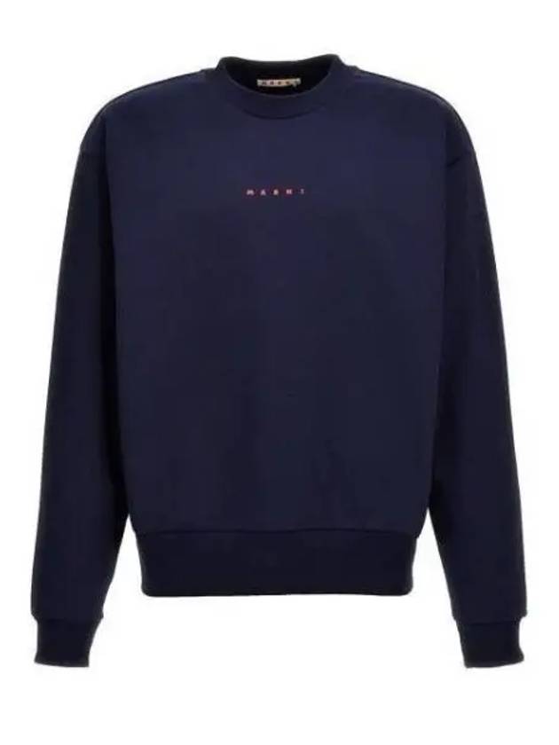 Mini Logo Organic Cotton Sweatshirt Navy - MARNI - BALAAN 2