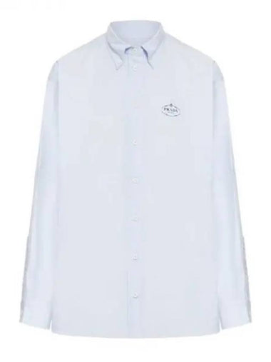 chest logo oxford shirt - PRADA - BALAAN 1