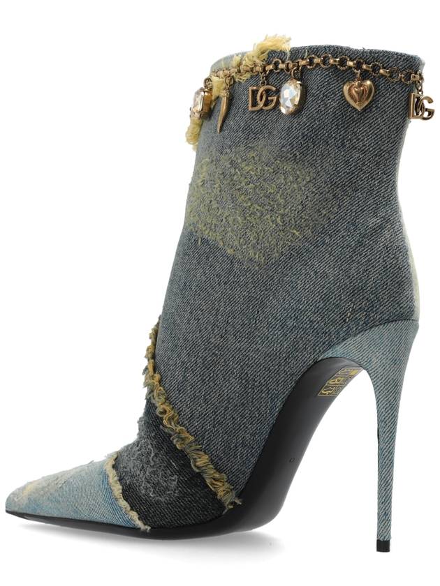 Dolce & Gabbana Denim Ankle Boots With Heels, Women's, Blue - DOLCE&GABBANA - BALAAN 5