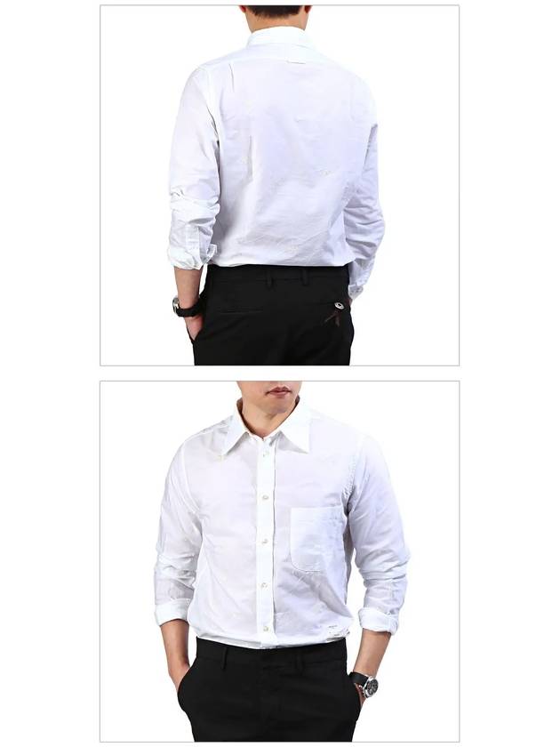 Embroied Star Classic Long Sleeve Shirt White - THE EDITOR - BALAAN 4