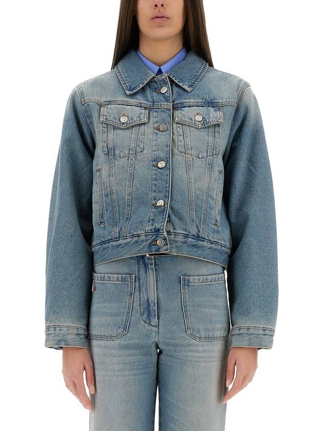 PADDED DENIM JACKET - VICTORIA BECKHAM - BALAAN 1