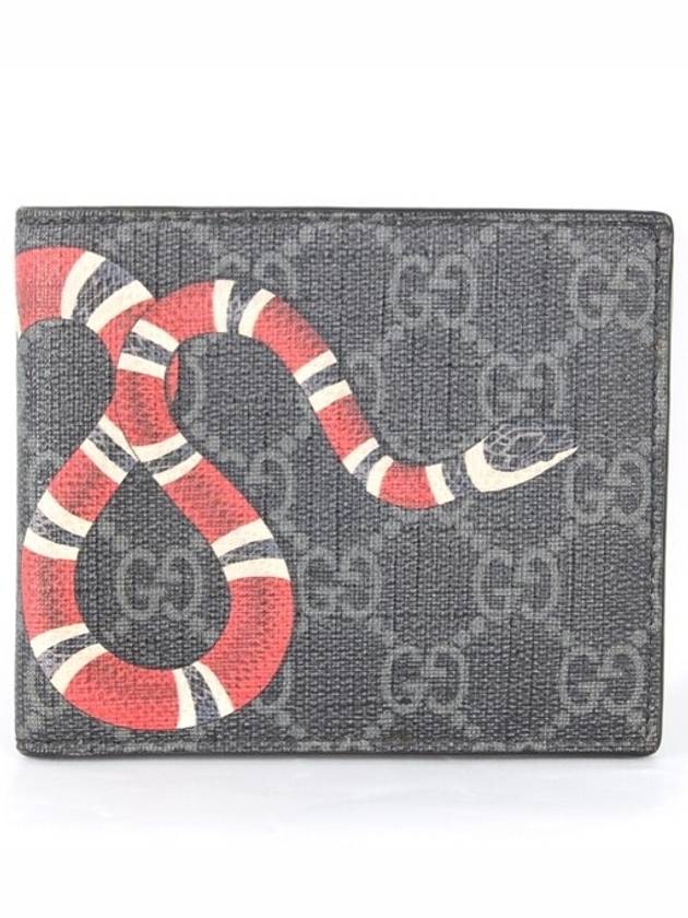 Snake bifold wallet black - GUCCI - BALAAN 1