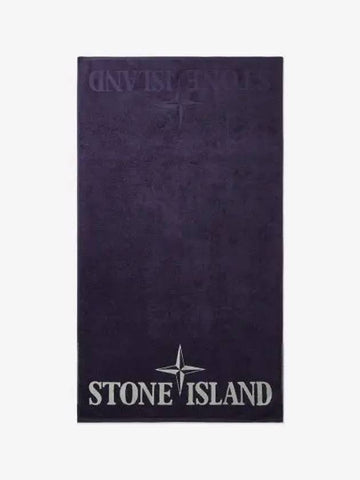 Logo Print Towel Purple 781593366V0026 - STONE ISLAND - BALAAN 1