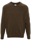 Lambswool GRS Crew Neck Knit Top Green - CP COMPANY - BALAAN 2