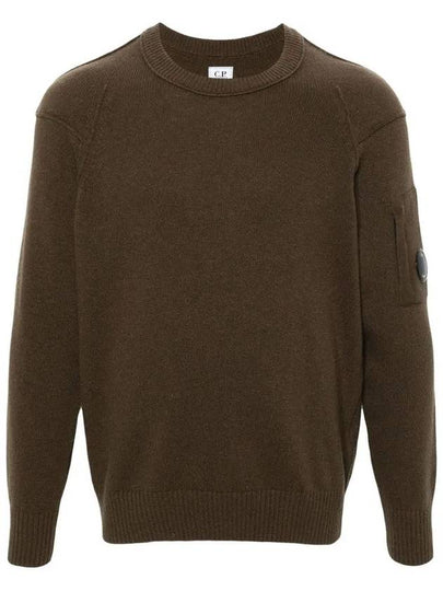 Lambswool GRS Crew Neck Knit Top Green - CP COMPANY - BALAAN 2