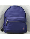 Heart Logo Backpack Navy - AMI - BALAAN 6