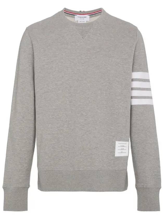 4 Bar Loopback Jersey Sweatshirt Light Grey - THOM BROWNE - BALAAN 3