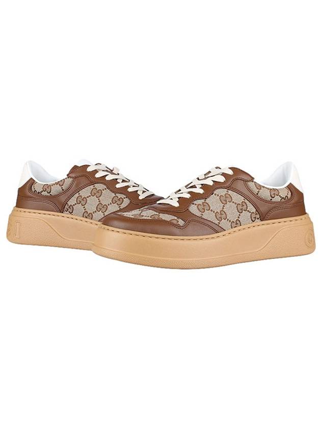 GG Supreme Canvas Low Top Sneakers Brown Beige - GUCCI - BALAAN 2