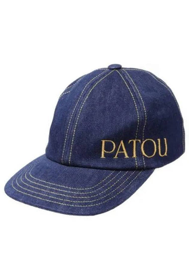 Embroidered Logo Denim Ball Cap Navy - PATOU - BALAAN 1