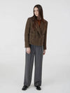 Short herringbone double jacket brown - VOYONN - BALAAN 4