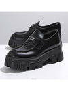 Monolith Brushed Leather Platform Loafers Black - PRADA - BALAAN 2