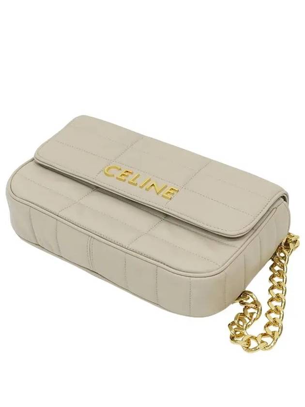 gold monochrome matelass? shoulder bag trench - CELINE - BALAAN.