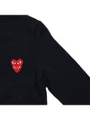 Double Heart Waffen Cardigan P1N075 BLACK - COMME DES GARCONS - BALAAN 4