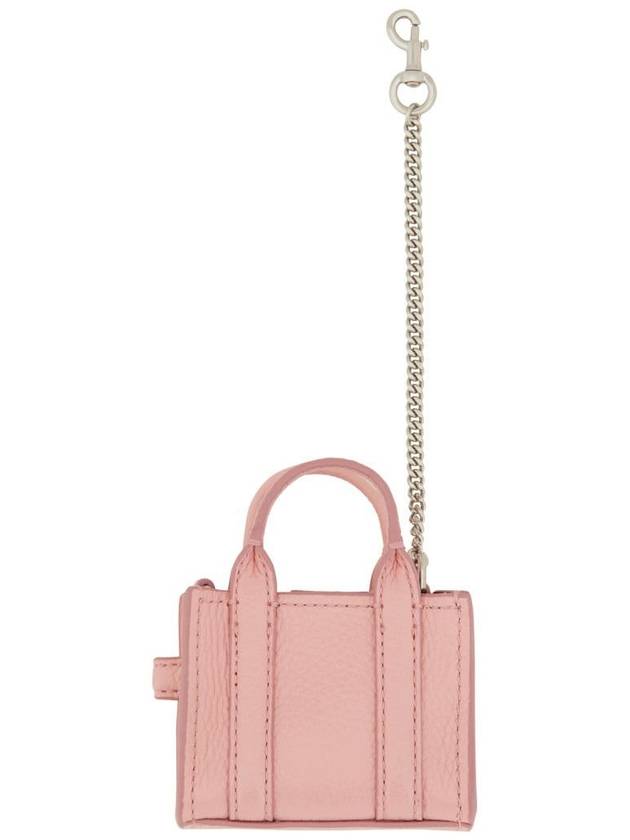 The Nano Tote Bag Charm Key Holder Ribbon Pink - MARC JACOBS - BALAAN 3