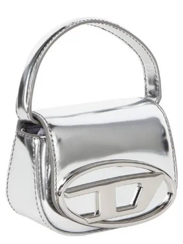 1DR Compact Mirrored Leather Shoulder Bag Silver - DIESEL - BALAAN 2