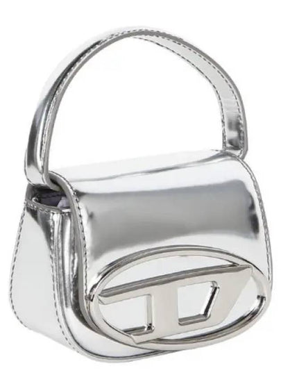 1DR Compact Mirrored Leather Shoulder Bag Silver - DIESEL - BALAAN 2