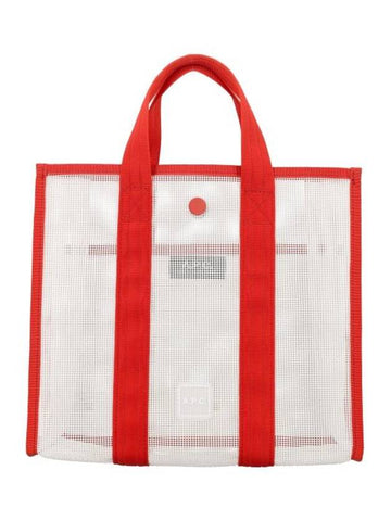 Louise Small Shopper Tote Bag White Orange - A.P.C. - BALAAN 1