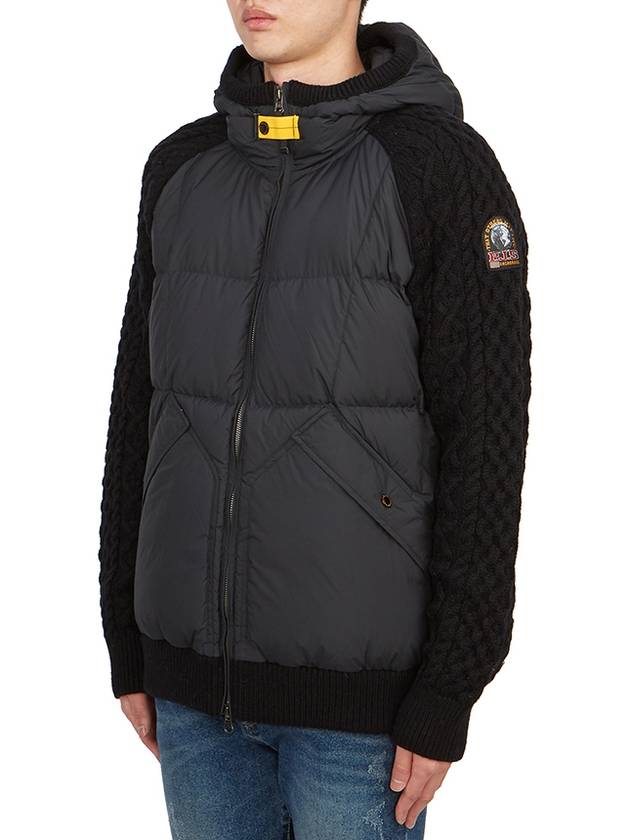 Men's padded zipup cardigan PMHYAK02 BLACK - PARAJUMPERS - BALAAN 3