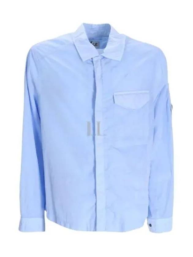 Full Zip Long Sleeve Shirt Blue - CP COMPANY - BALAAN 2