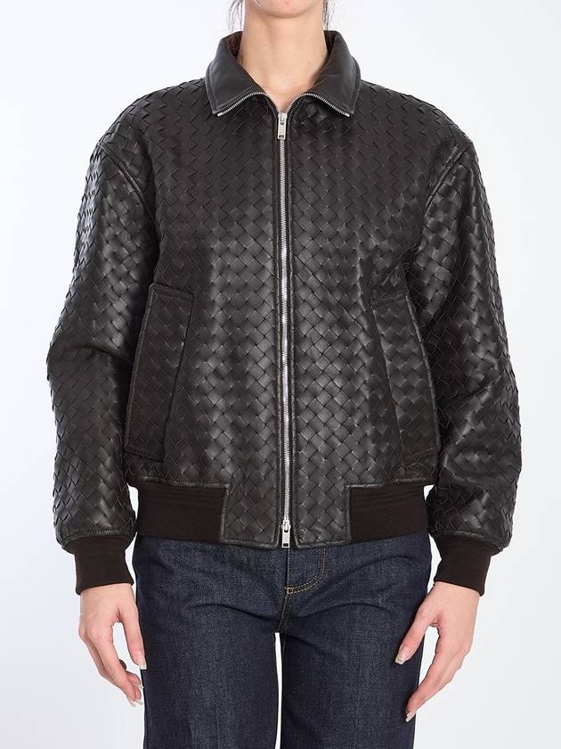 Intreccio Motif Bomber Jacket - BOTTEGA VENETA - BALAAN 1