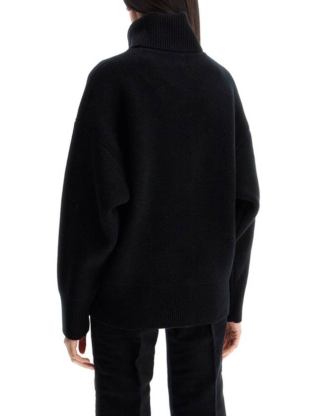 black rws wool and cashmere turtleneck sweater - TOTEME - BALAAN 3