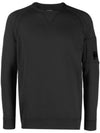 Lens Wappen Light Terry Knit Top Black - CP COMPANY - BALAAN 1