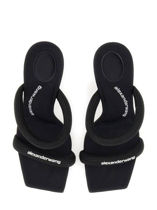 Julie Tubular Webbing Sandal Heels Black - ALEXANDER WANG - BALAAN 7