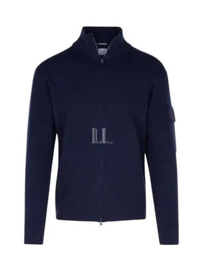 Extra Fine Zipper Cardigan Navy - CP COMPANY - BALAAN 2