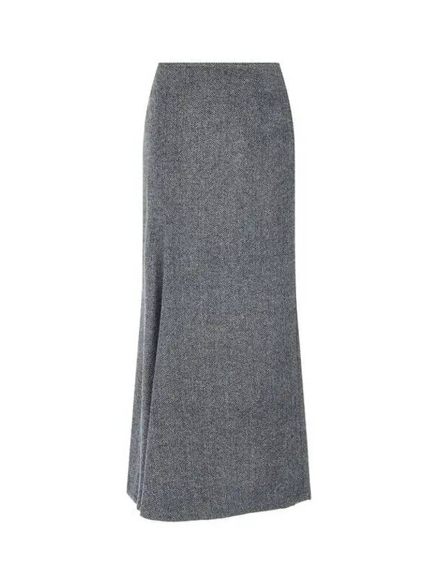 FEMME Herringbone Maxi Mermaid Skirt Dark Gray 270672 - YOHJI YAMAMOTO - BALAAN 1