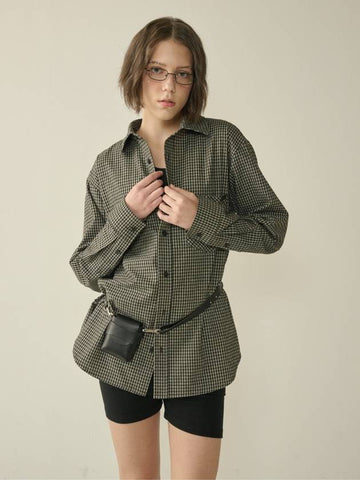 Classic Checked Shirt Black W - KINETO - BALAAN 1