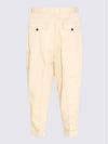 oversized carrot fit cotton straight pants vanilla - AMI - BALAAN 5