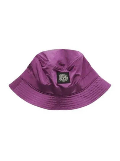 Logo Patch Nylon Metal Bucket Hat Magenta - STONE ISLAND - BALAAN 2