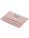 Gancini Card Wallet Pink - SALVATORE FERRAGAMO - BALAAN 5