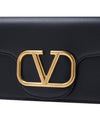 V Logo Leather Cross Tote Bag Black - VALENTINO - BALAAN 8