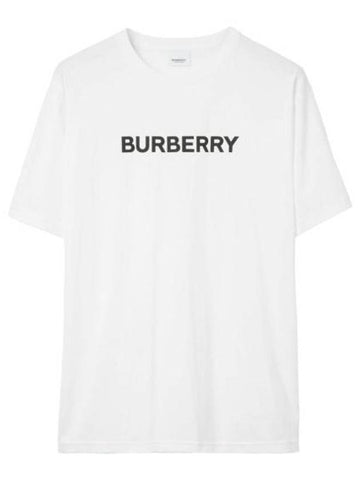 Logo Print Short Sleeve T-Shirt White - BURBERRY - BALAAN 1