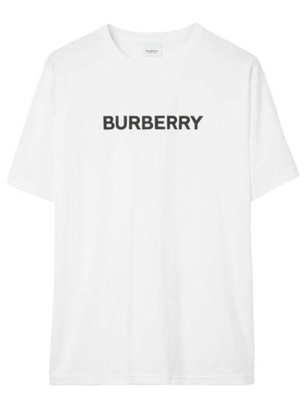 Logo Print Short Sleeve T-shirt White - BURBERRY - BALAAN 1