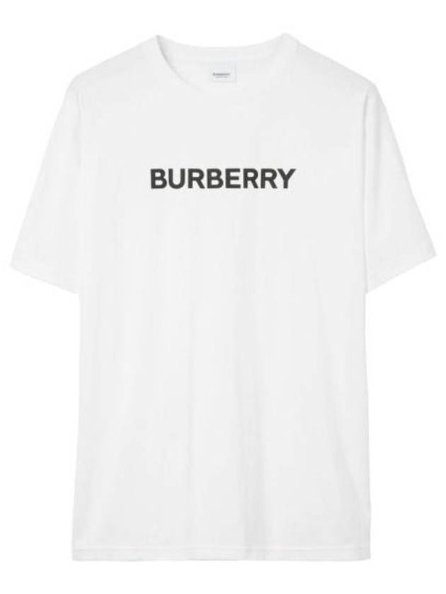 Logo Print Short Sleeve T-Shirt White - BURBERRY - BALAAN 1