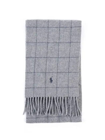 Reversible Check Muffler Grey - POLO RALPH LAUREN - BALAAN 2