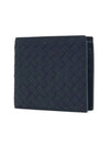 Intrecciato Calf Leather Half Wallet Navy - BOTTEGA VENETA - BALAAN 4