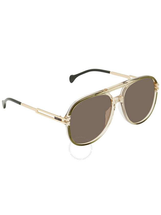 Aviator Acetate Sunglasses Green - GUCCI - BALAAN 4