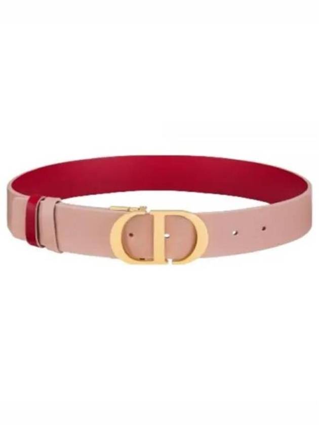 30 Montaigne 35mm Smooth Calfskin Reversible Belt Pink - DIOR - BALAAN 2