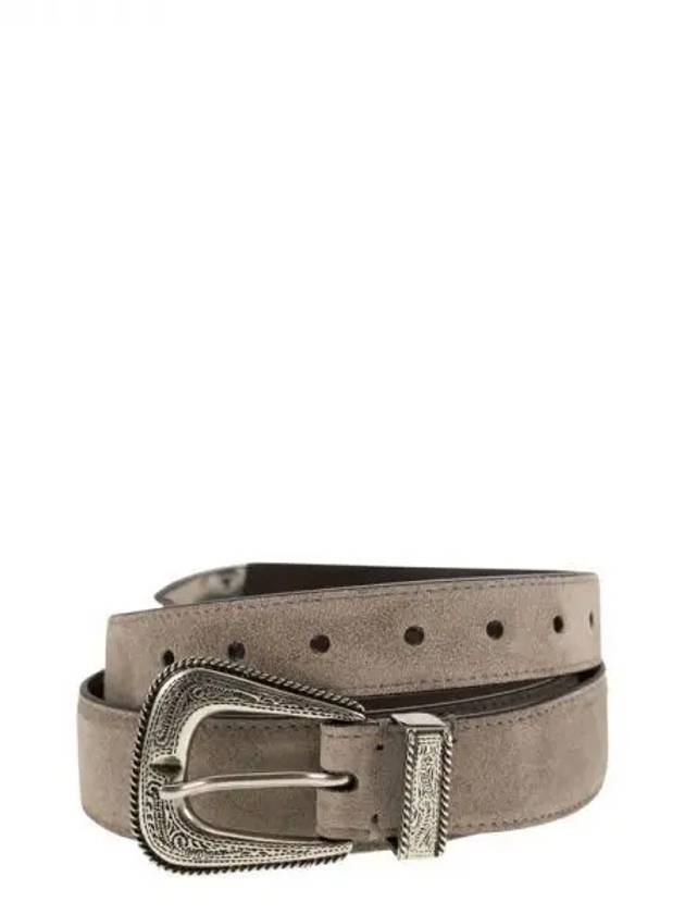 Suede Leather Western Belt - BRUNELLO CUCINELLI - BALAAN 1