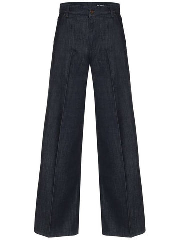 Pt01 Cyndi Denim Flared Pants - PT01 - BALAAN 1