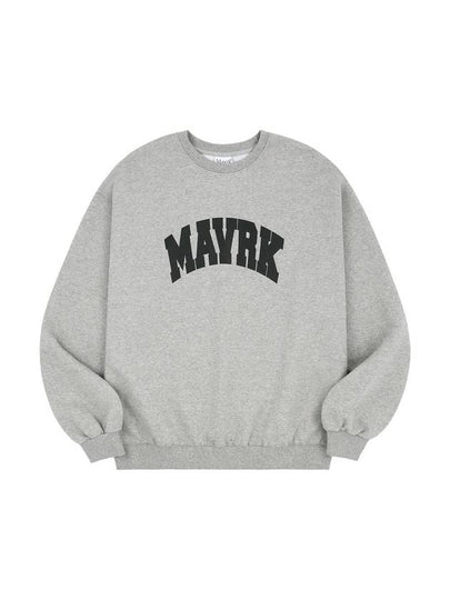 Curved Logo Overfit Balloon Sweatshirt Grey - MAVRK - BALAAN 2