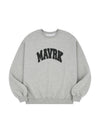 Unisex Curved Logo Overfit Balloon Sweatshirt Gray - MAVRK - BALAAN 2